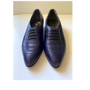 Vintage leather slip on pumps purple 6/6.5